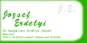 jozsef erdelyi business card